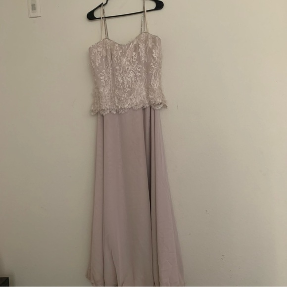 Tina Di Martina formal evening maxi dress with crystal straps Sz 16 origin $1950